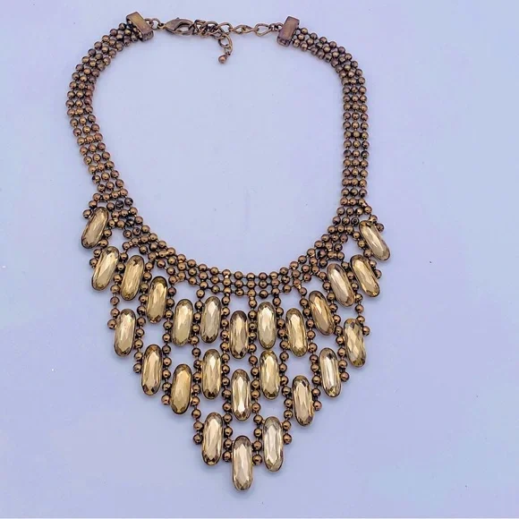 OTT Costume Gold Statement Necklace - Picture 5 of 10
